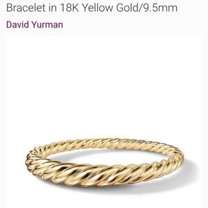 David Yurman 18K Pure Form Cable Bracelet